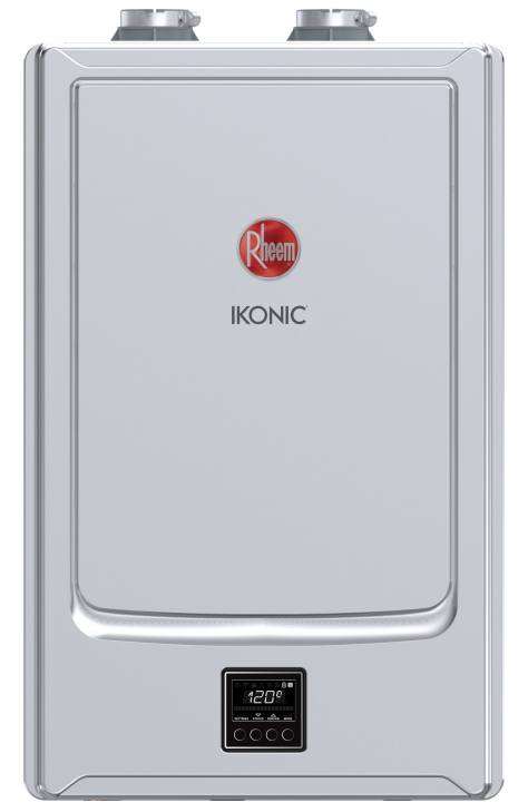 Rheem® RTGH-S11I IKONIC 11.2 GPM Gas Tankless Water Heater - 199,900 BTU/h, 120V, Ultra Low NOx, 0.96 Energy Factor