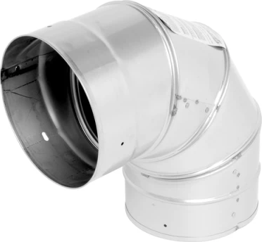 Selkirk® 103230 RV Series 3 x 3 Gas Vent Elbow - Snap Lock, Galvanized Steel / Aluminum, Category I