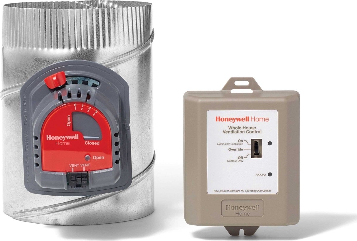 Honeywell Y8150A1017/U TrueZONE 6 in Round Ventilation Kit w/ Motorized Damper - Rotary, 24V