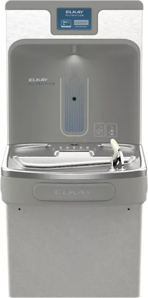 Elkay Manufacturing Company LZS8WSLP EZH2O Bottle Filling Station & Single ADA Cooler - 8 GPH, Light Gray Granite