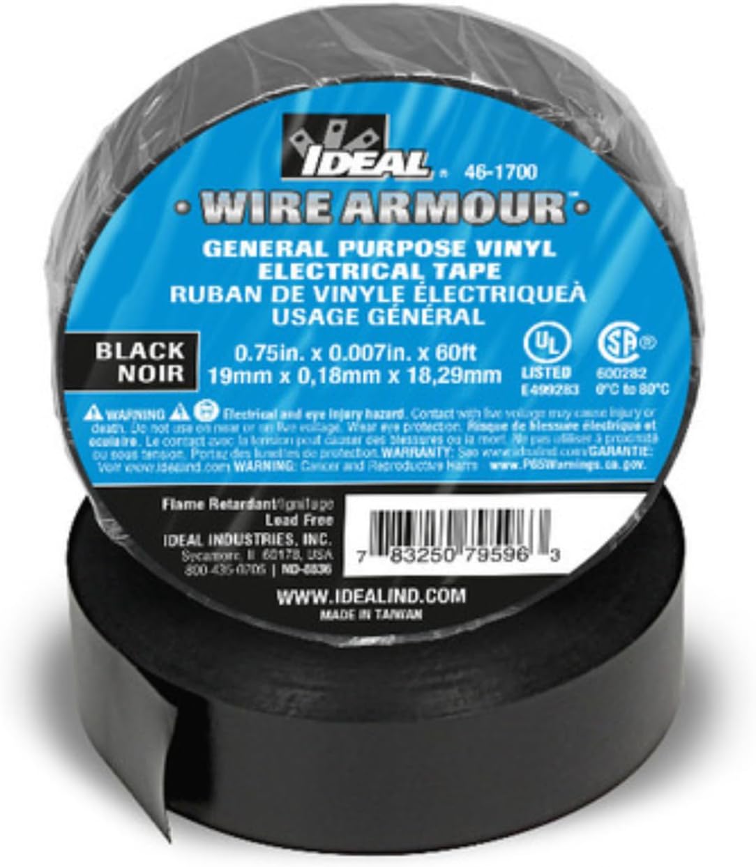 Wolverine Brass® 3/4" x 60 Ft Black Tape