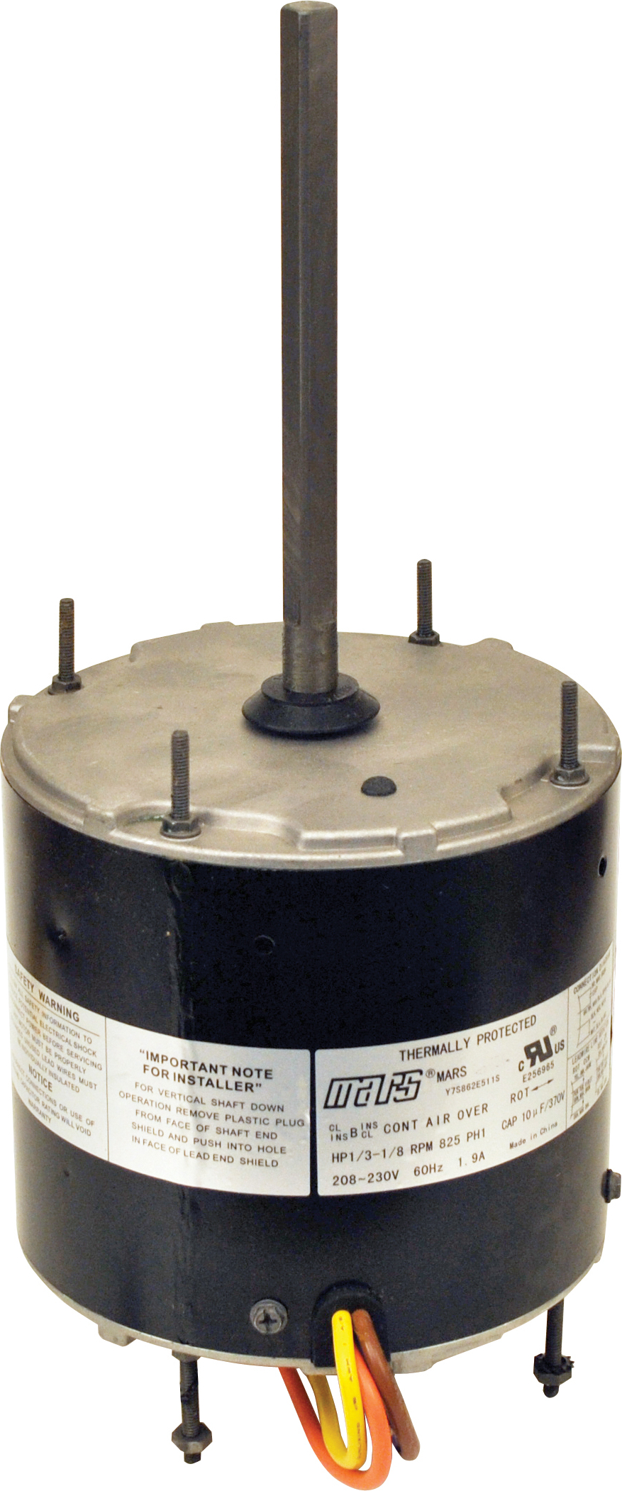 Mars® 10465 1/6-1/3 HP 2-Speed PSC Condenser Fan Motor - 1,075 RPM, 208/230V, 1 ph, Reversible