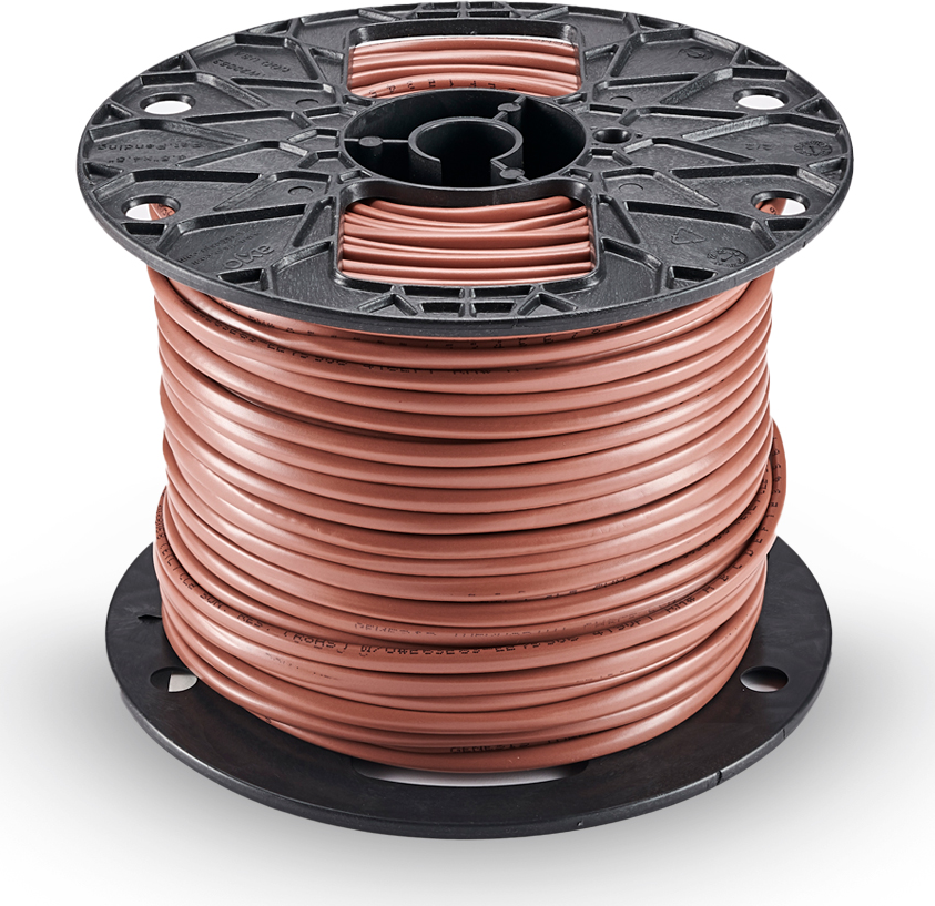 Genesis International 47104807 18 AWG Solid Thermostat Wire - 500 ft, 2 Conductors, Brown, CL2