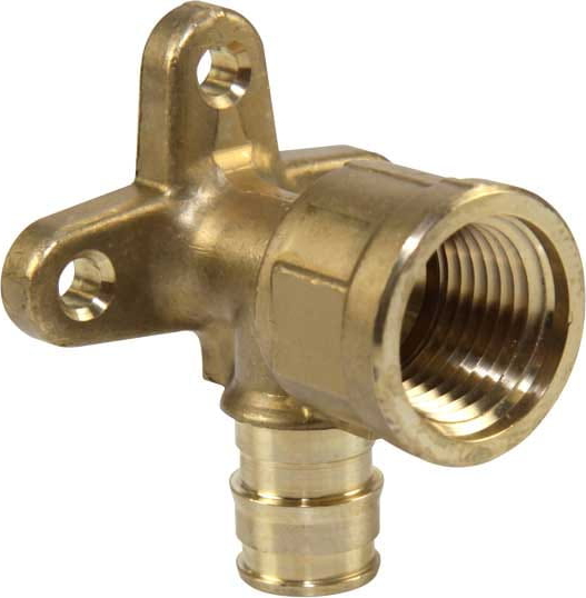 Uponor LF4235050 ProPEX 1/2 x 1/2 Drop Ear Elbow - 90 Degrees, Brass, PEX-A, Expansion x FNPT
