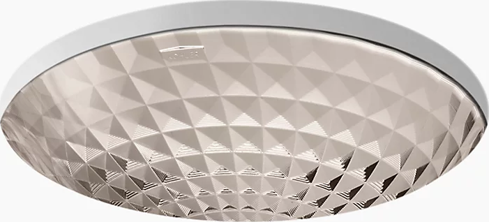 Kohler® 2361-TG3 Kallos Round Undermount Bathroom Sink - Tan, Glass, 1-Bowl