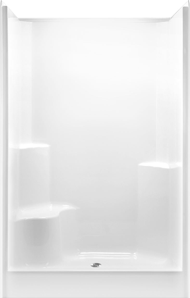 Comfort Designs G4887SH1SL-WHT Luxury Gelcoat One-Piece Shower - Left Hand Drain, 48 x 36.25 x 78 in, Acrylic