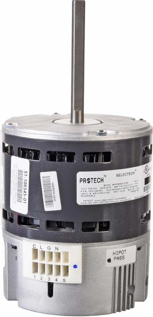 Rheem® 51-106545-01 SelecTech Gen 3 1/2 HP Variable-Speed ECM Condenser Fan Motor - 208/230V, 1 ph
