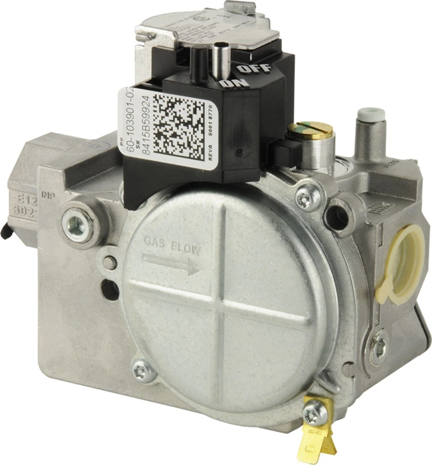 Rheem® 60-103901-02 36J Series Single-Stage Hot Surface / Direct Spark Gas Valve - 140,000 BTU/h, 1/2 in Inlet, 24V, For Models Incl R801P-ZSA / R801S-ZSA / R801T-W801T-ZSB
