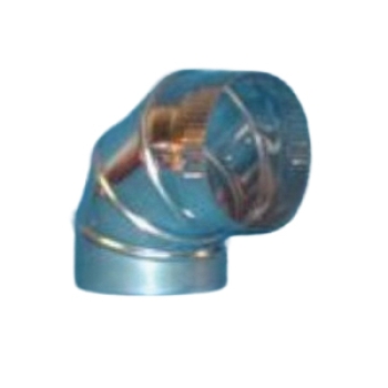 Barrington® No 120 Series 702012-I Adjustable Elbow, 90 deg, 3 in, 3 in, Sheet Metal, 30 ga Gauge, No 120 Series Series