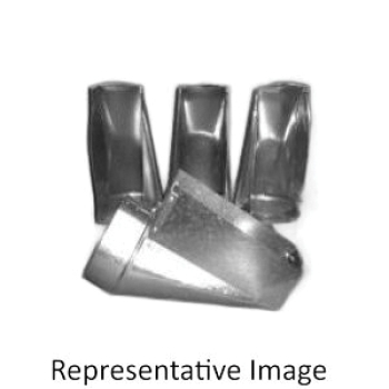 Barrington® No 612F Series 706676 Center End Register Boot, 4 x 12 in Register Opening, For Duct Size: 8 in, Galvanized