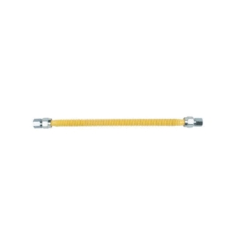 BrassCraft® ProCoat® CSSC11-24 Gas Connector, 3/4 in, MIP, 3/4 in, MIP, 24 in L, Stainless Steel Tubing, Steel Fitting