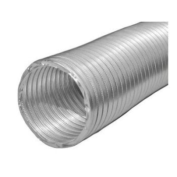 Builders Best® 110315 Semi-Rigid Flexible Pipe, 4 in ID, 25 ft L, 5000 fpm Max Air Velocity, Aluminum