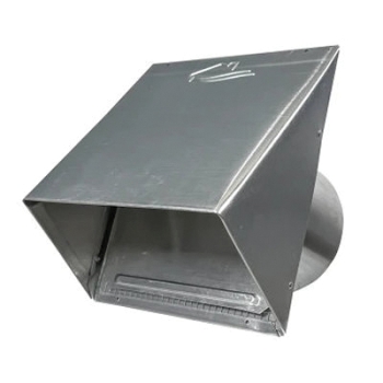 Builder's Best® 111063 Heavy Gauge Hood With Flapper, Screen, 10-1/4 in Width, 11-1/4 in Height, For Duct Size: 8 in
