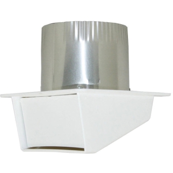 Builder's Best® 111804 Eave Vent Exhaust With 3 in Rigid Crimped Aluminum Tail, 5-3/4 in Width, 2-1/2 in Height, White
