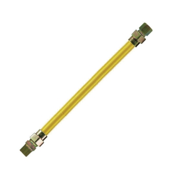 CAMBRIDGE™ C-GCY-103434MF-24 Gas Connector, 24 in Length, 3/4 in Connection Size 1, Connection Type 1: Male, 290000 Btu