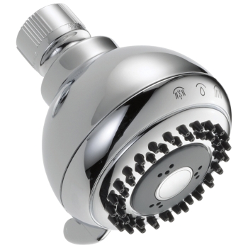DELTA® 52102-MB Showerhead, 2.5 gpm, 1/2 in, Plastic, 4, Full Body, Fast Massage, Full Spray with Massage, 3-1/8 in