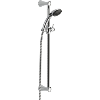 DELTA® 57011 Hand Shower With Slide Bar, 1.75 gpm Flow Rate, 2 Functions, Full Body, Pause Spray Pattern, Chrome-Plated