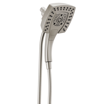 DELTA® 58474-SS-PR25 2-in-1 Shower, 2.5 gpm, 1/2 in, Plastic, 5, 5-3/4 in, Lumicoat® Stainless, 9-1/2 in H, 5 in D
