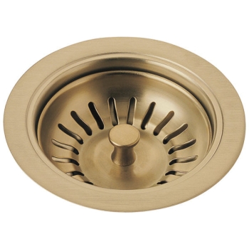 DELTA® 72010-CZ Kitchen Sink Flange and Strainer, Brass, Champagne Bronze, 4-1/2 in Outside Diameter, 1-7/8 in Height