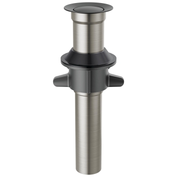 DELTA® RP101632BL Pop-Up Drain, Metal, Matte Black, 8-5/16 in H, 3-1/4 in W, 2-3/16 in OD, 1-1/4 in, Drain