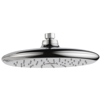 DELTA® RP52382 Raincan Showerhead, 2.5 gpm, 1/2 in, Wall Installation/Mounting, 1, Full Body, Chrome, Round, 8-3/4 in H