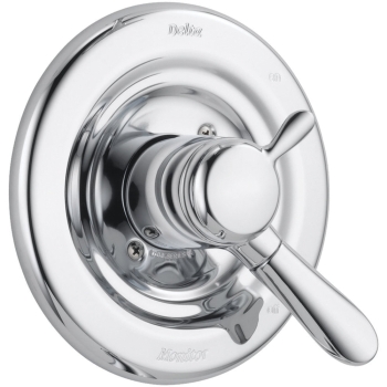 DELTA® T17038 Valve Only Trim, Wall Installation / Mounting, Brass, Chrome, 1.75 gpm Flow Rate, 2 Handles, Lever Handle