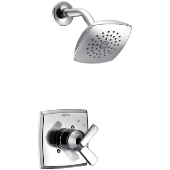 DELTA® T17264 Shower Trim, Wall Installation / Mounting, Brass, Chrome, 1.75 gpm Flow Rate, 2 Handles, Lever Handle