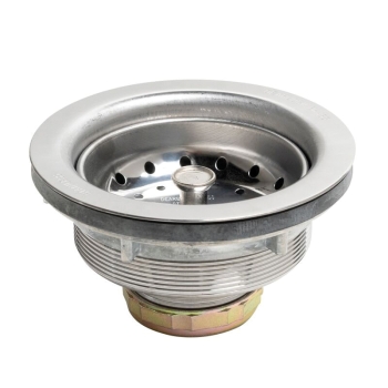 Dearborn® 6 Threaded Body Sink Basket Strainer, For Sink Opening Size: 4 in, 1-1/2 in Outlet Connection, Chrome-Plated