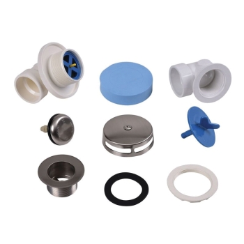 Dearborn® P7725BN Bath Waste Touch Toe Half Kit, Brushed Nickel, For Use With: Bathtub Waste and Overflow Systems