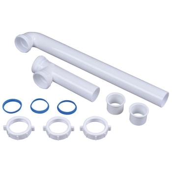 Dearborn® P9121ABG Combination End Outlet Waste, 1-1/2 in, Polypropylene, 16 in L, White, 6.94 in H
