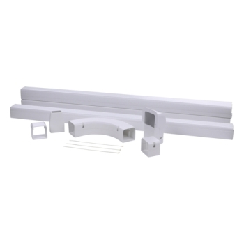 DiversiTech® SpeediChannel® 230-IKC3W Installation Kit With Channel, White, PVC, 3 in
