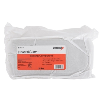 DiversiTech® DiversiGum™ 6-202-2 Sealing Compound, Slug, 2 lb, White