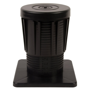 DiversiTech® AER-8BL Adjustable Equipment Riser, 300 lb Load, 5 to 8 in H, Plastic, Black