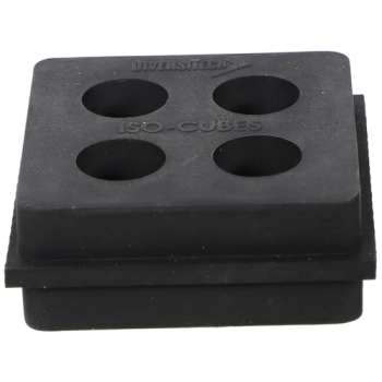 DiversiTech® ISO-2 Iso-Cube Anti-Vibration Pad, 3/4 in H, 18 in W, 18 in D, Rubber, Square, Smooth, Black