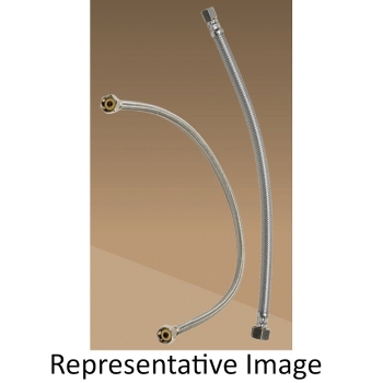 Fluidmaster® PRO1F36 Faucet Water Supply Connector, 36 in L, 3/8 in, Compression, 1/2 in, FIP, Stainless Steel