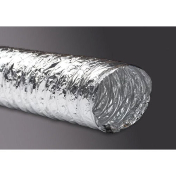 JPL® MNI-25 Air Connector, 4 in ID, 25 ft L, Aluminum Foil/Polyester Core, Flame/Smoke Rating: <25 Flame, <50 Smoke