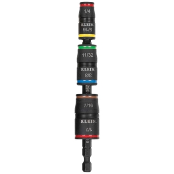 KLEIN TOOLS® 32907 7-in-1 Impact Flip Socket Set, Impact Rated/Impact Not Rated: Impact-Rated, 6-Point, 1/4 in Drive