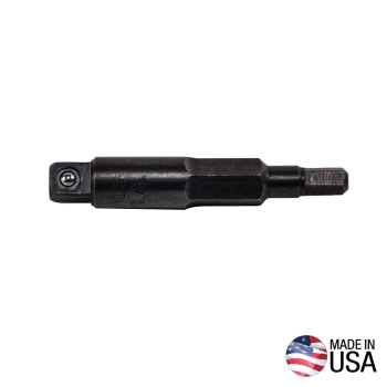 KLEIN TOOLS® 86939 Hex Key Adapter, Steel, Imperial System of Measurement, 3/16 in, 5/16 in Drive, 2-1/8 in Length