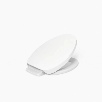 Kohler® PureWarmth® K-10349-0 Toilet Seat, Elongated Bowl Shape, White, Plastic, Yes, Yes, 18-7/16 in Length