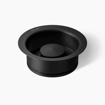 Kohler® K-11352-BL Disposal Flange With Stopper, 1-5/8 in H, 4-7/16 in Dia, Metal, Flange, Matte Black