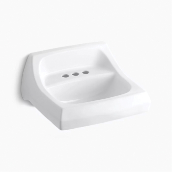 Kohler® K-2005-0 Bathroom Sink With Overflow, 12-1/4 in H, 18-1/8 in W, 21-1/4 in D, Vitreous China, 1-3/4 in Drain