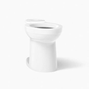 Kohler® K-25076-0 Elongated Toilet Bowl, Siphon Flush, 16-1/2 in Bowl Height, Exposed, 2-1/8 in, 12 in Rough-In, White