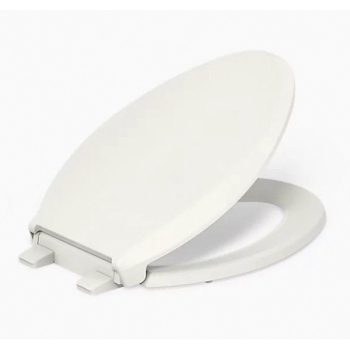 Kohler® Cachet® K-4636-RL-96 Toilet Seat, Elongated Bowl Shape, Biscuit, Plastic, Yes, 18-1/16 in Length