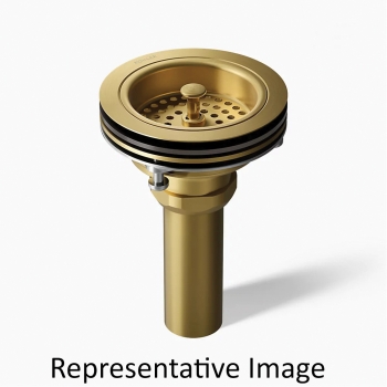Kohler® K-8801-2BZ Sink Drain With Strainer, Tailpiece, 3-1/2 in, 4 in Outlet, Brass, Oil-Rubbed Bronze, 7 in H, Drain