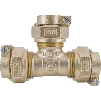 Legend Valve 313-394NL Tee, Bronze, 5.3 in L, 3/4 in, CTS Pack Joint, 3/4 in, CTS Pack Joint