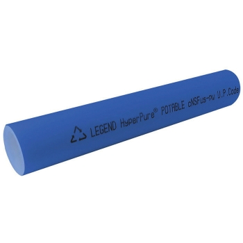 Legend Valve HyperPure® 500-12-20B Tube Stick, 1/2 in Nominal Pipe, PE-RT, Schedule/Class: SDR 9, 20 ft Length, Blue