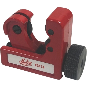 Malco® TC174 Compact Double Roller Tube Cutter, For Tube Size: 1/8 to 1-1/8 in, Aluminum Alloy Body