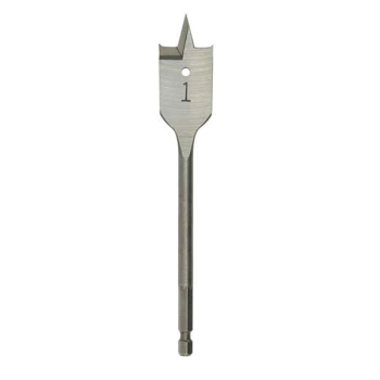 Milwaukee® 48-27-1001 Flat Boring Bit, 1 in Dia, 6 in L, Hex Shank, 1/4 in Shank, HSS, Bright