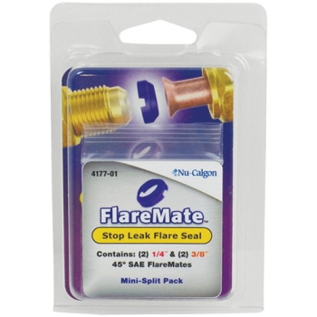 Nu-Calgon FlareMate™ 4177-01 Leak Stop Flare Seal, For Pipe Size: 1/4 in, 3/8 in, Copper, Flared Connection Type