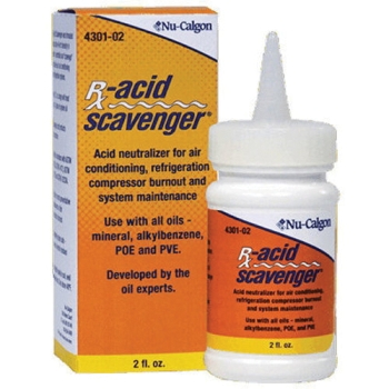 Nu-Calgon Rx-Acid Scavenger 4301-02 Acid Neutralizer, Liquid Form, 2 fl-oz Net Content, Bottle Container, Straw